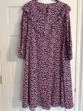 Sandy Liang Pink Floral Midi Dress on Black